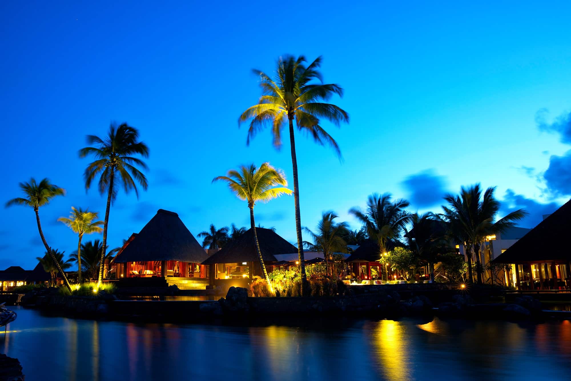 Luxury sunset in Mauritius